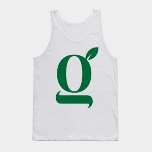 Alphabet, Green G, Organic design Tank Top